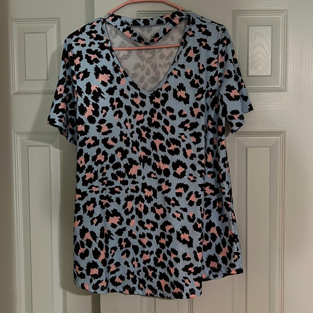 Blue & Pink animal print